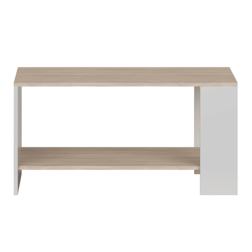 Mesa de Centro Mira da Sala em Carvalho Cambriano e Branco com Melamina 90x50x45,6 cm