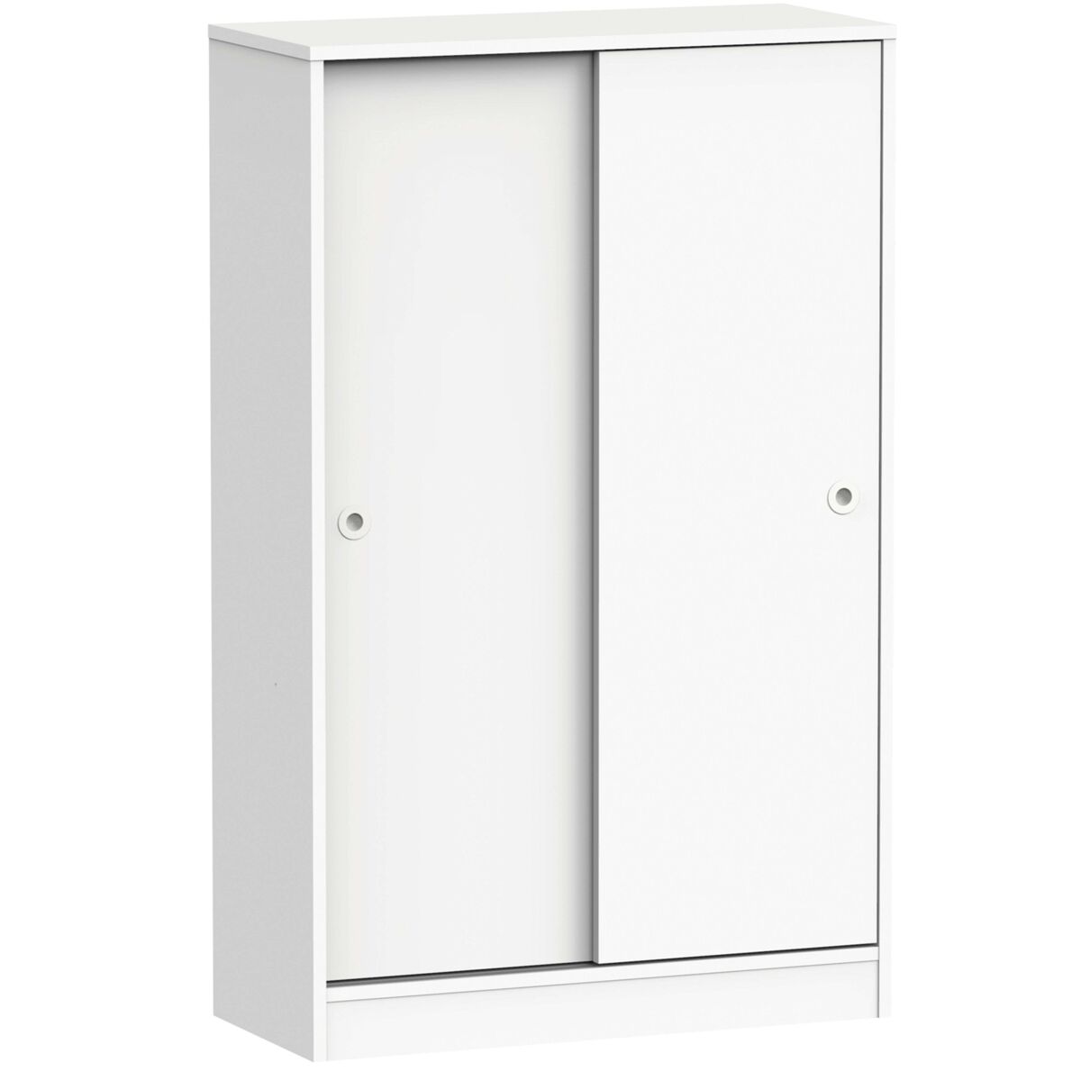 Armario bajo auxiliar tibet color blanco soft 2 puertas 2 estantes almacenaje mueble 120x74x33 cm
