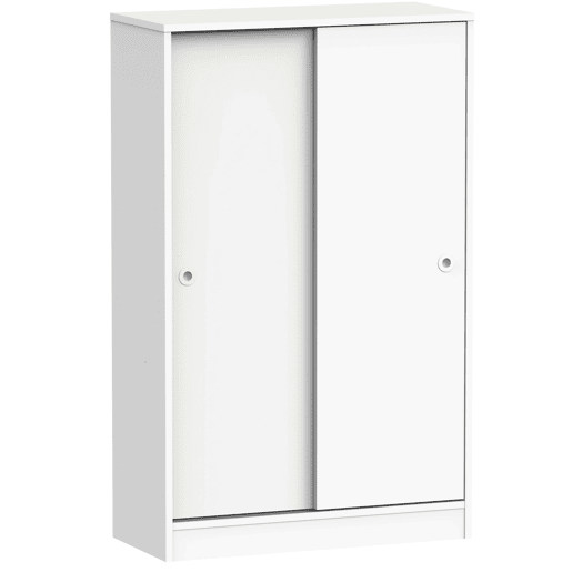 Armário auxiliar baixo Tibete cor branca suave 2 portas 2 prateleiras móvel de armazenamento 120x74x33 cm Armário auxiliar baixo Tibete cor branca suave 2 portas 2 prateleiras móvel de armazenamento 120x74x33 cm