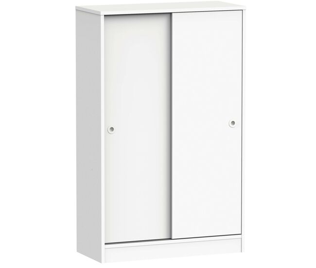 Armario bajo auxiliar tibet color blanco soft 2 puertas 2 estantes almacenaje mueble 120x74x33 cm