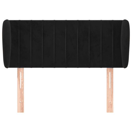 vidaXL Cabeceira de cama c abas veludo 103x23x7888 cm preto