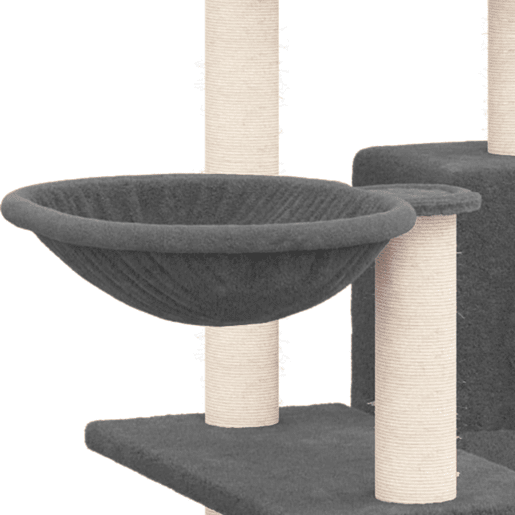 vidaXL Árvore p gatos c postes arranhadores sisal 82 cm cinza-escuro vidaXL Árvore p gatos c postes arranhadores sisal 82 cm cinza-escuro