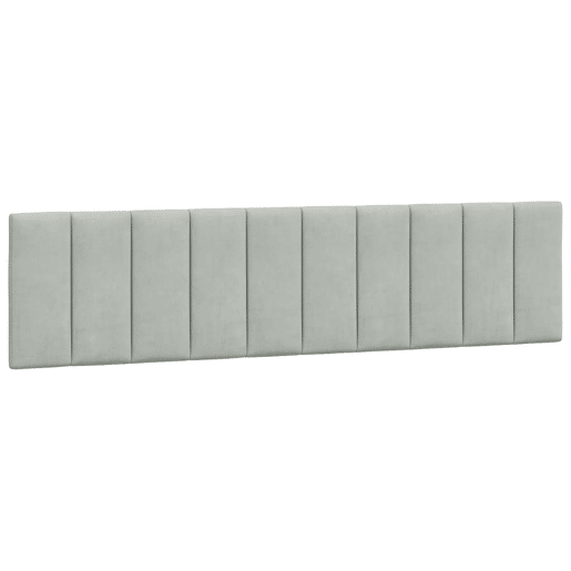 vidaXL Almofadão de cabeceira Hanko 200 cm veludo cinzento-claro