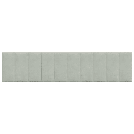 vidaXL Almofadão de cabeceira Hanko 200 cm veludo cinzento-claro