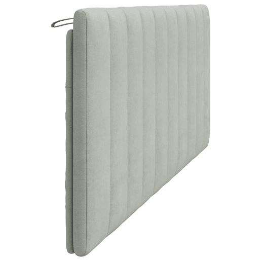 vidaXL Almofadão de cabeceira Hanko 200 cm veludo cinzento-claro