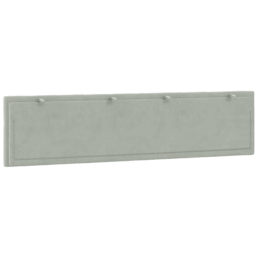 vidaXL Almofadão de cabeceira Hanko 200 cm veludo cinzento-claro