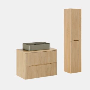 Conjunto móvel lavatório simples 80cm e coluna Isaline Carvalho