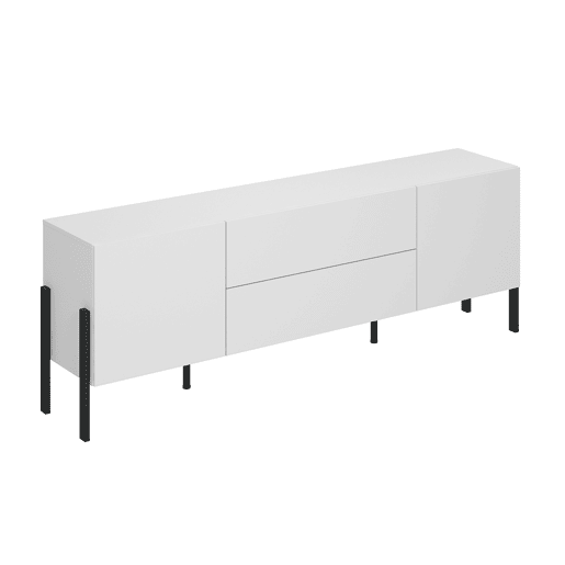 Suporte para TV 2 portas 2 gavetas 200 cm Bérénice Branco