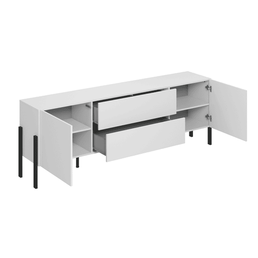 Suporte para TV 2 portas 2 gavetas 200 cm Bérénice Branco