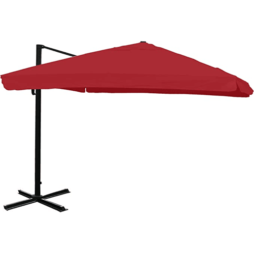 Guarda-sol de restaurante em poliésteralumínio 3x4m (Ø5m) 26kg cor bordô sem base 04_0003344