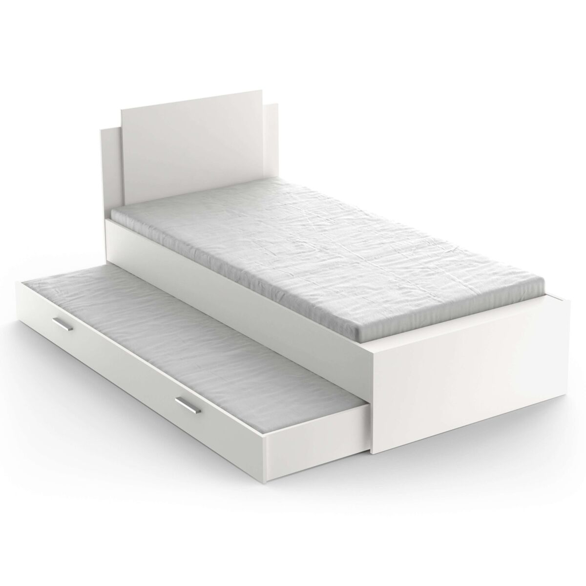 Cama nido juvenil life cajón incluido estilo contemporáneo color blanco mate 90x190-200 cm