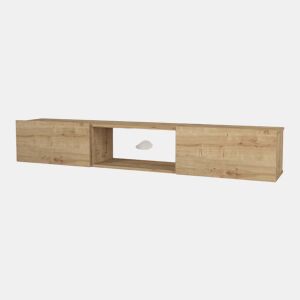 Móvel de armazenamento suspenso para TV 180 x 31 x 295 cm efeito carvalho 03_0007811