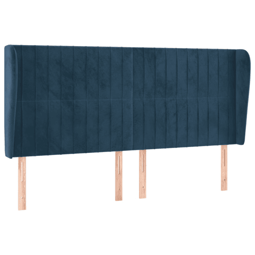 vidaXL Cabeceira cama c abas veludo 163x23x118128 cm azul-escuro vidaXL Cabeceira cama c abas veludo 163x23x118128 cm azul-escuro
