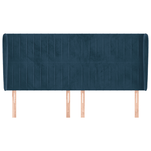 vidaXL Cabeceira cama c abas veludo 163x23x118128 cm azul-escuro vidaXL Cabeceira cama c abas veludo 163x23x118128 cm azul-escuro