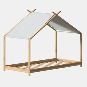 Cama de tenda infantil Ilian White and Oak 90x190 cm