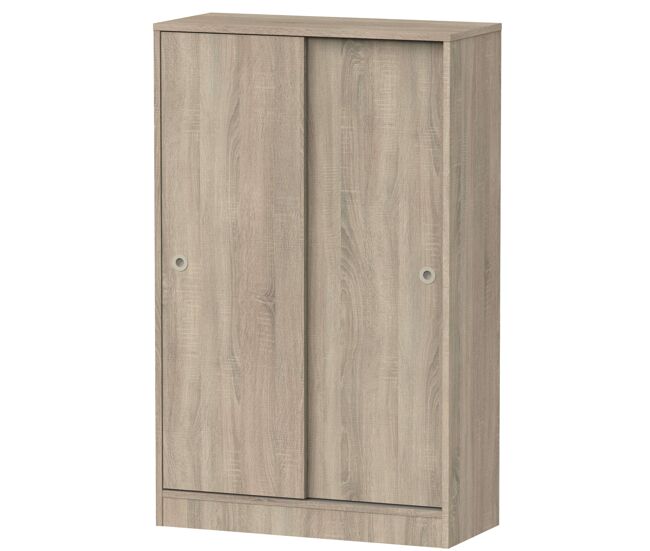 Armario bajo auxiliar turín 2 puertas 3 estantes cambrian multiusos almacenaje mueble 120x74x33 cm