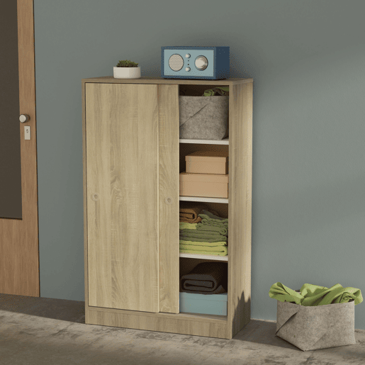 Armário auxiliar baixo Turin 2 portas 3 prateleiras Cambrian Móvel de armazenamento multiuso 120x74x33 cm Armário auxiliar baixo Turin 2 portas 3 prateleiras Cambrian Móvel de armazenamento multiuso 120x74x33 cm
