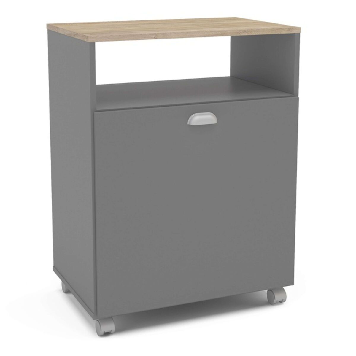Mueble auxiliar para lavandería en color gris 61x80x40 cm