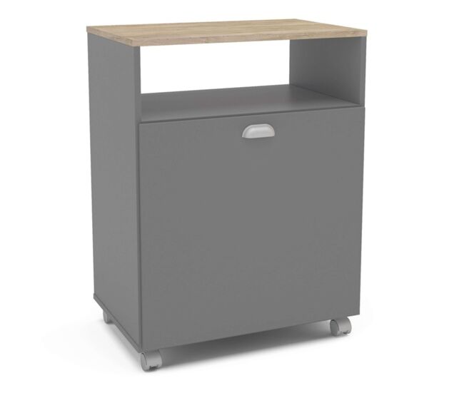 Mueble auxiliar para lavandería en color gris 61x80x40 cm