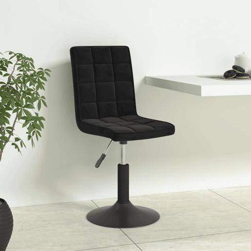 vidaXL Cadeiras de jantar giratórias 6 pcs veludo preto