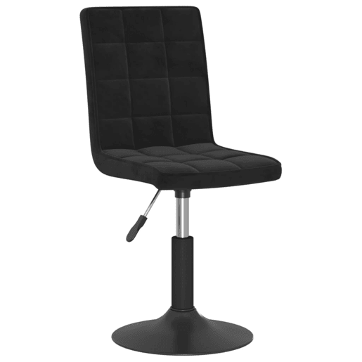 vidaXL Cadeiras de jantar giratórias 6 pcs veludo preto