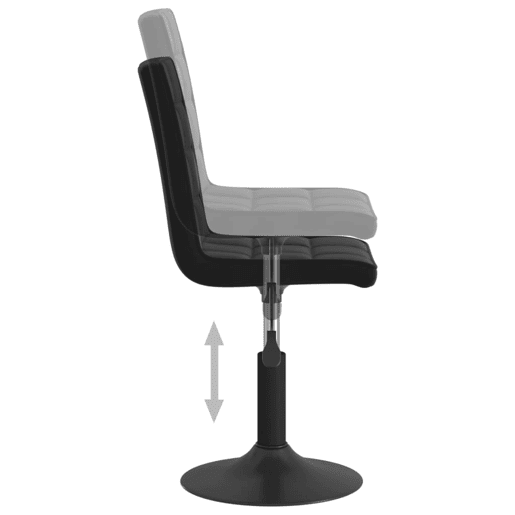 vidaXL Cadeiras de jantar giratórias 6 pcs veludo preto