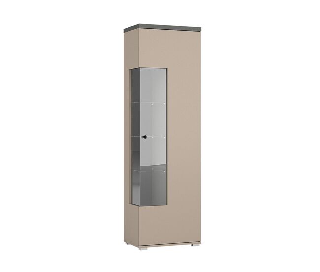 Vitrina 1 puerta opio topo y antracita