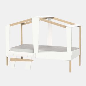 Cama Infantil Cabane Carvalho e Branco Mate 90x200 cm