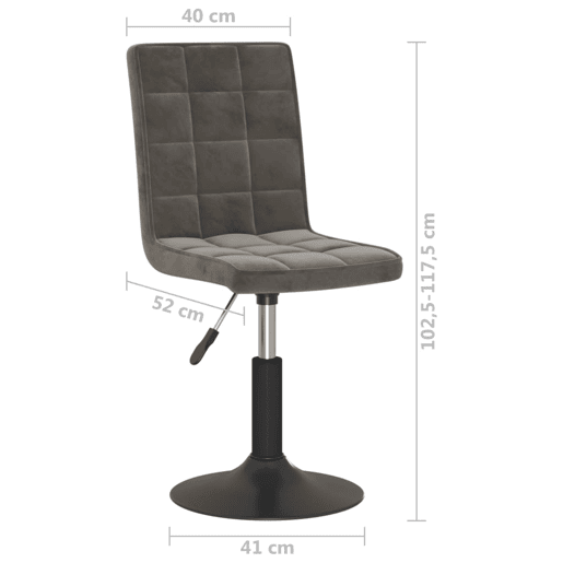 vidaXL Cadeiras de jantar giratórias 6 pcs veludo cinzento-escuro vidaXL Cadeiras de jantar giratórias 6 pcs veludo cinzento-escuro