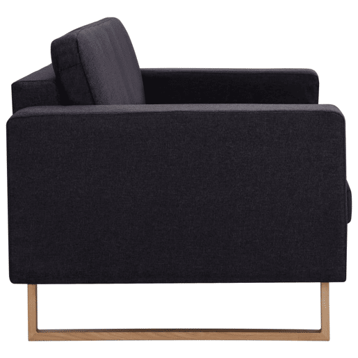 Sofá-cama de 3 lugares conversível para sala de estar cama de hóspedes dobrável para sala de estar assentos interiores de casa tecido preto 02_0019456