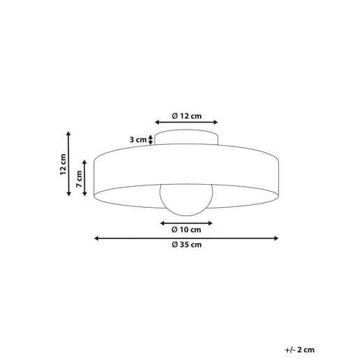 Beliani Iluminação de tecto LUGUSE Beliani Iluminação de tecto LUGUSE