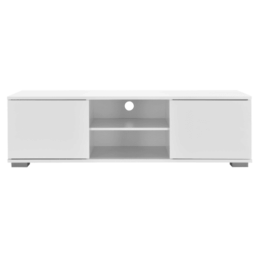 Móvel de TV baixo em aglomerado de televisão 120 cm branco 03_0002867