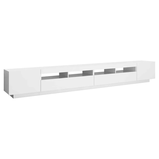Móvel de TV multimídia prateleira de televisão televisão buffet sala de jantar sala de estar quarto com luzes LED 300 x 35 x 40 cm branco 02_0026593