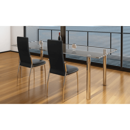 vidaXL Cadeiras de jantar 2 pcs couro artificial preto vidaXL Cadeiras de jantar 2 pcs couro artificial preto