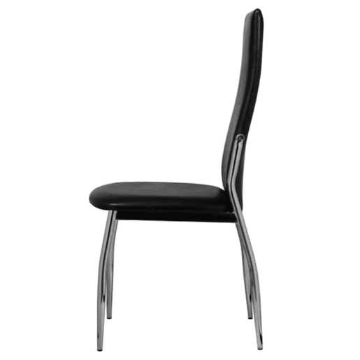 vidaXL Cadeiras de jantar 2 pcs couro artificial preto vidaXL Cadeiras de jantar 2 pcs couro artificial preto