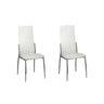 vidaXL Cadeiras de jantar 2 pcs couro artificial branco