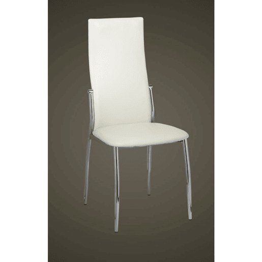 Conjunto de cadeiras para jantar de couro sintético brancas x 4