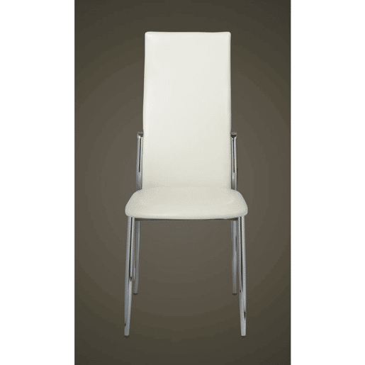 Conjunto de cadeiras para jantar de couro sintético brancas x 4