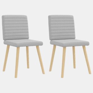 vidaXL Cadeiras de jantar 2 pcs tecido cinza nuvem