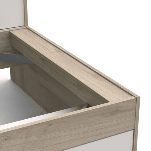 Cama Life com armazenamento Quarto Jovem Branco e Carvalho Kronberg 90x190-200 cm Cama Life com armazenamento Quarto Jovem Branco e Carvalho Kronberg 90x190-200 cm