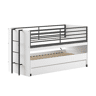 Cama de meia altura 90x200 base de ripas e gavetas incluídas Vipack Sam Branco