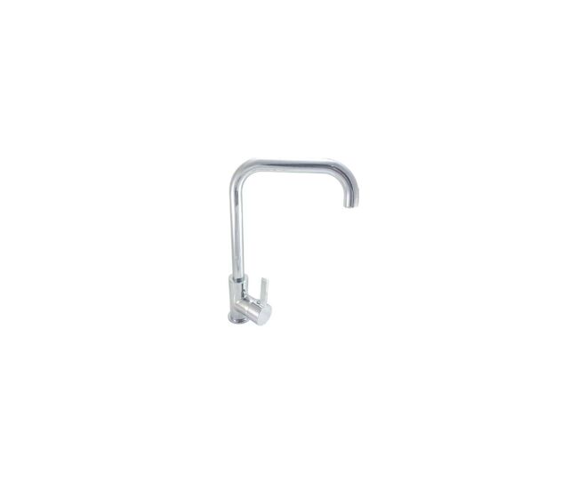 Grifo monomando para fregadero en acero inoxidable de color cromo 200 x 340mm