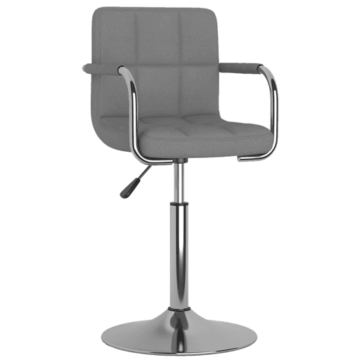 vidaXL Cadeira de jantar tecido cinzento-claro