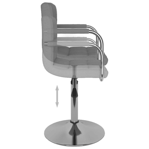 vidaXL Cadeira de jantar tecido cinzento-claro