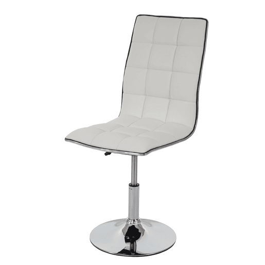 Cadeira de jantar para cozinha com design moderno e elegante altura ajustável giratória material sintético branco 04_0002202