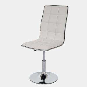 Cadeira de jantar para cozinha com design moderno e elegante altura ajustável giratória material sintético branco 04_0002202