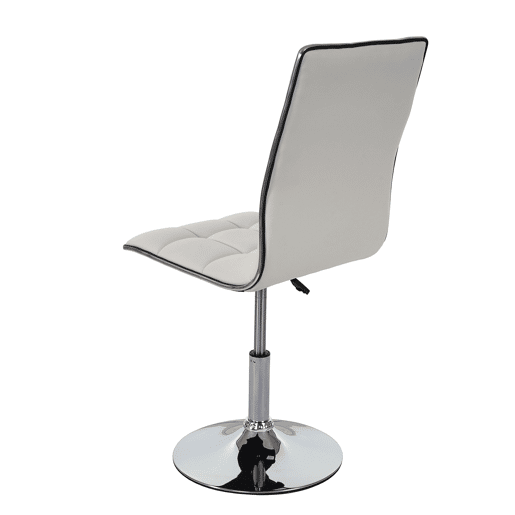 Cadeira de jantar para cozinha com design moderno e elegante altura ajustável giratória material sintético branco 04_0002202