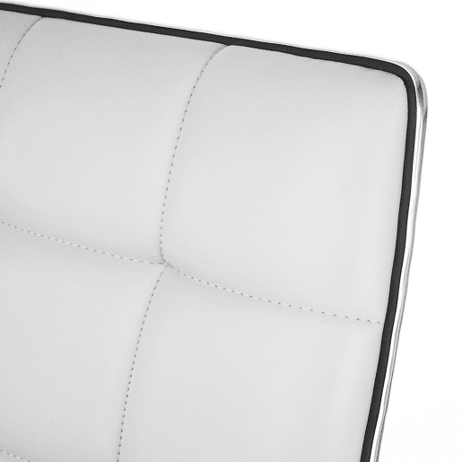 Cadeira de jantar para cozinha com design moderno e elegante altura ajustável giratória material sintético branco 04_0002202