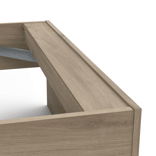 Cama Life Youth com cabeceira em carvalho Kronberg e branco 90x190-200 cm Cama Life Youth com cabeceira em carvalho Kronberg e branco 90x190-200 cm