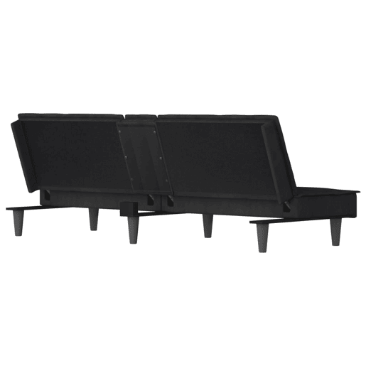 Sofá cama com porta-copos 200 x 89 x 70 cm veludo preto 02_0019846